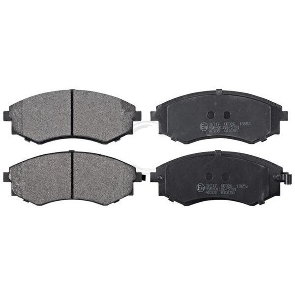 Brake pad set with wear warning 17.2 mm A.B.S. for SSANGYONG KORANDO and others