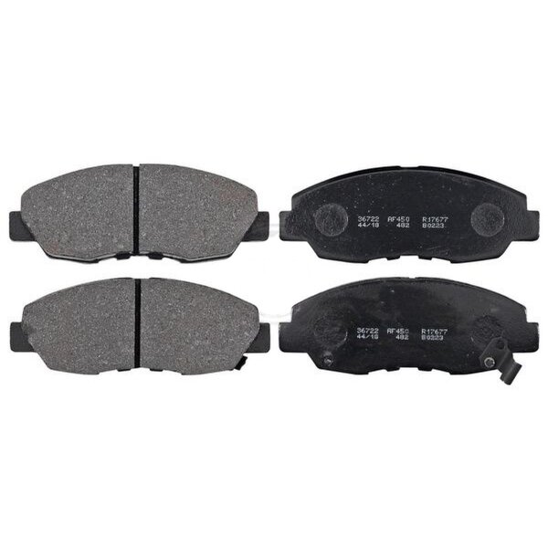Brake pad set with wear warning 18 mm A.B.S. for e.g. HONDA ACCORD