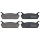 Brake pad set without wear sensor 13.5 mm A.B.S. for e.g. MAZDA 323