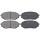 Brake pad set with wear warning 14.4 mm A.B.S. for e.g. ISUZU IMPULSE