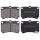 Brake pad set with acoustic wear warning 15 mm A.B.S. for e.g. MAZDA 323
