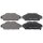 Brake pad set with acoustic wear warning 18.5 mm A.B.S. for HONDA ACCORD