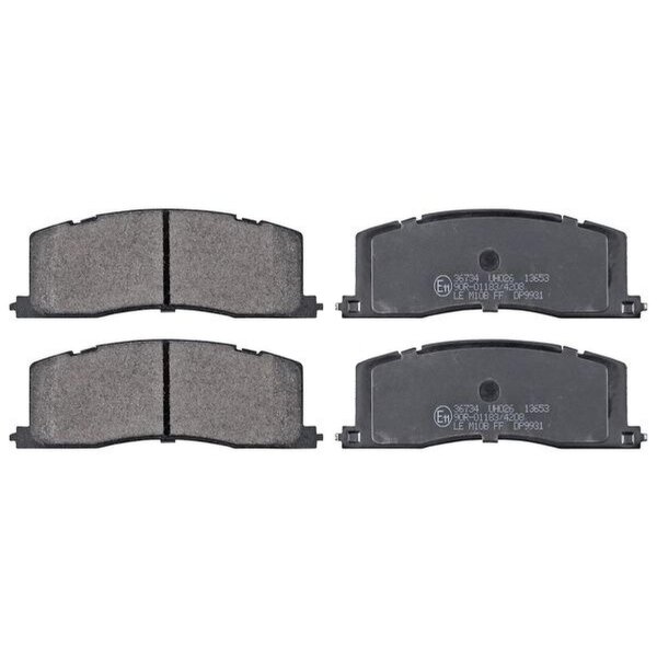 Brake pad set without wear sensor 15.3 mm A.B.S. for TOYOTA PREVIA