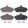 Brake pad set with wear warning 17.5 mm A.B.S. for e.g. ROVER 400