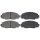 Brake pad set without integrated wear sensor 15.5 mm A.B.S. for TOYOTA
