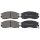 Brake pad set with wear warning 16 mm A.B.S. for e.g. MITSUBISHI GALANT