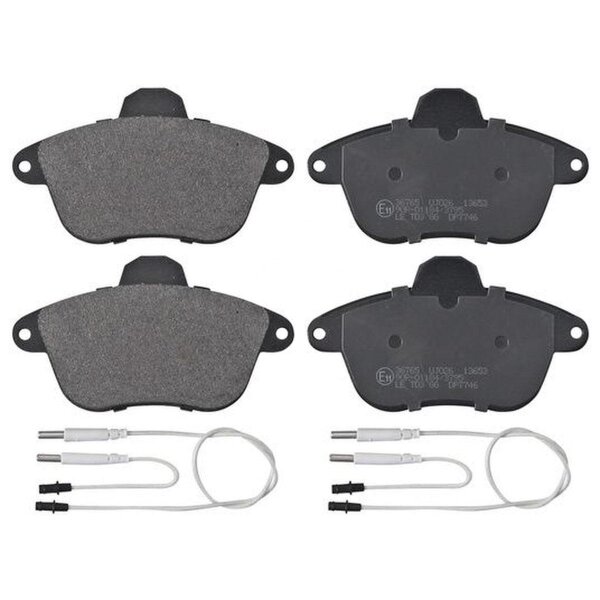 Brake pad set incl. wear warning contact 17 mm A.B.S. for PEUGEOT 605