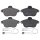Brake pad set incl. wear warning contact 17 mm A.B.S. for PEUGEOT 605