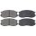 Brake pad set without wear sensor 15 mm A.B.S. for e.g. MITSUBISHI COLT