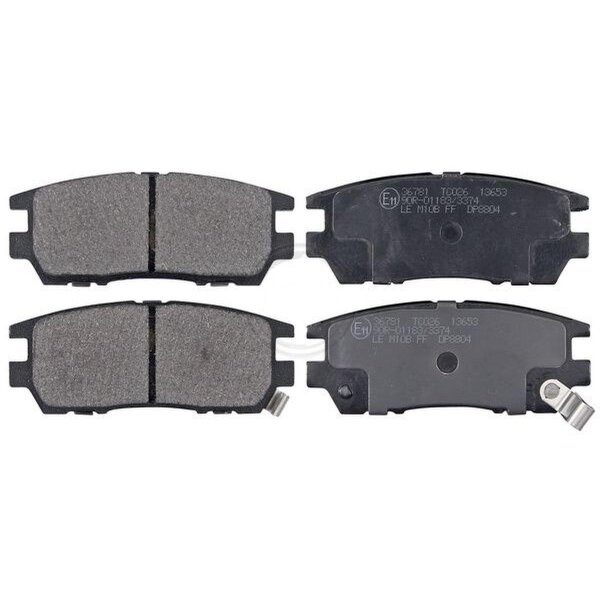 Brake pad set with wear warning 14 mm A.B.S. for e.g. MITSUBISHI PAJERO