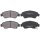 Brake pad set with wear warning 15 mm A.B.S. for e.g. HONDA JAZZ