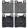 Brake pad set for wear warning indicator 15.7 mm A.B.S. for e.g. MB E-CLASS