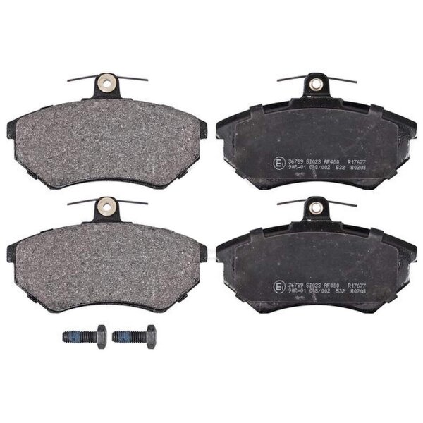 Brake pad set without wear sensor 19.6 mm A.B.S. for e.g. AUDI 80
