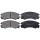 Brake pad set with wear warning 16.5 mm A.B.S. for e.g. OPEL FRONTERA