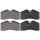 Brake pad set for wear warning indicator prepared 17.3 mm A.B.S. for AUDI 80