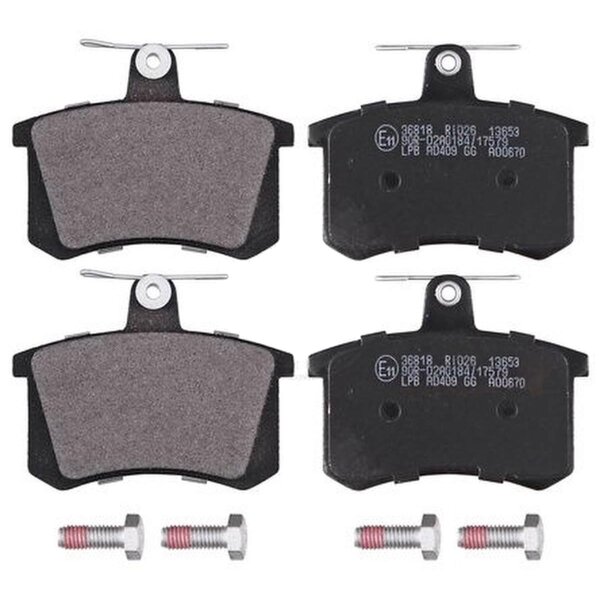 Brake pad set without wear sensor 16.5 mm A.B.S. for AUDI A6 and others