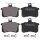 Brake pad set without wear sensor 16.5 mm A.B.S. for AUDI A6 and others