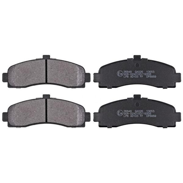Brake pad set without wear sensor 15.8 mm A.B.S. for NISSAN MICRA and others