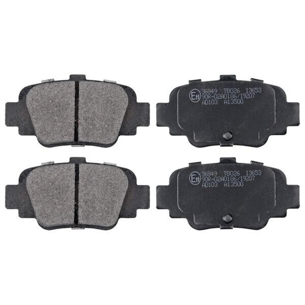 Brake pad set without integrated wear sensor 15 mm A.B.S. for NISSAN MICRA