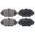 Brake pad set without integrated wear sensor 15 mm A.B.S. for NISSAN MICRA