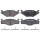 Brake pad set without wear sensor 17.3 mm A.B.S. for e.g. VW POLO