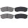 Brake pad set without wear sensor 15.2 mm A.B.S. for e.g. TOYOTA LAND