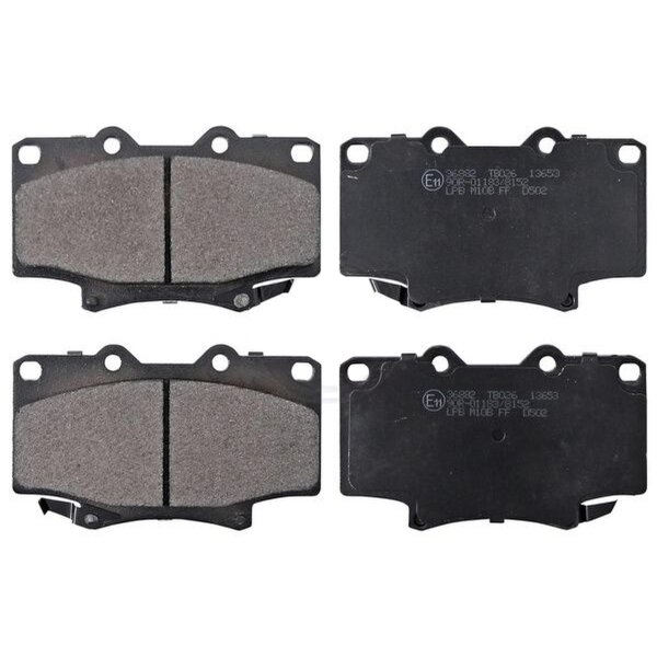 Brake pad set with wear warning 15 mm A.B.S. for e.g. TOYOTA LAND