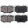 Brake pad set with wear warning 15 mm A.B.S. for e.g. TOYOTA LAND