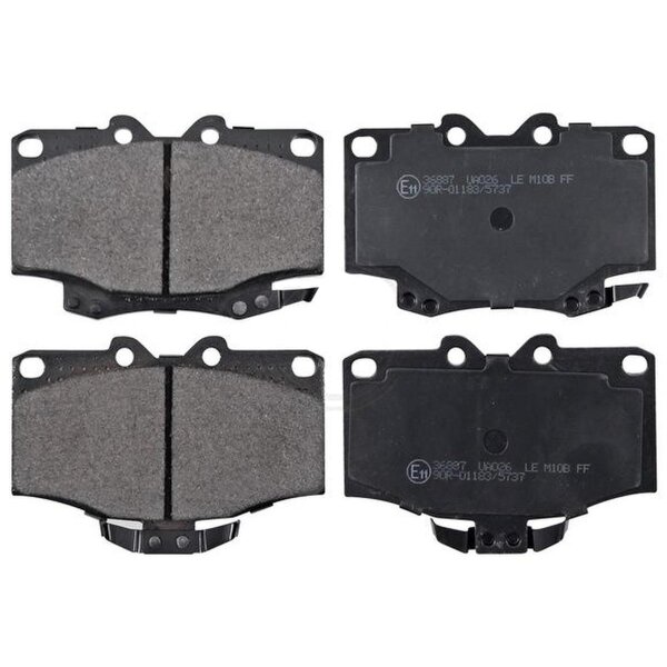 Brake pad set with wear warning 15 mm A.B.S. for e.g. TOYOTA LAND