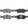 Brake pad set for wear warning indicator 17 mm A.B.S. for e.g. OPEL VECTRA