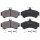 Brake pad set with wear warning 15.1 mm A.B.S. for e.g. MITSUBISHI CARISMA