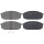 Brake pad set with acoustic wear warning 15.4 mm A.B.S. for MAZDA 323