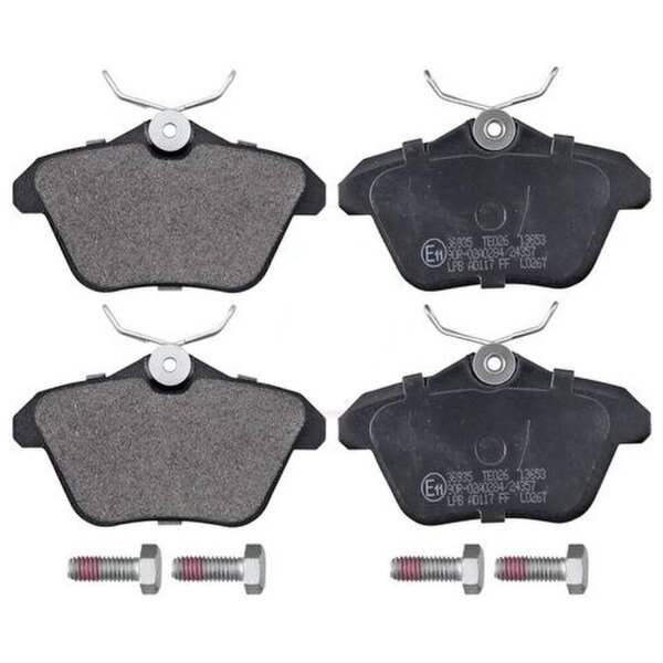 Brake pad set without wear sensor 16.4 mm A.B.S. for e.g. ALFA ROMEO 156