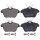 Brake pad set without wear sensor 16.4 mm A.B.S. for e.g. ALFA ROMEO 156