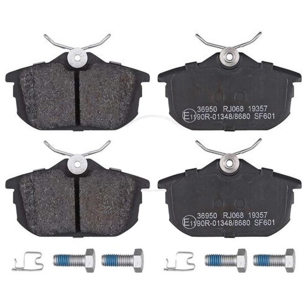 Brake pad set with acoustic wear warning 15 mm A.B.S. for VOLVO S40 and others