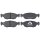Brake pad set without wear sensor 16.2 mm A.B.S. for e.g. PEUGEOT 106