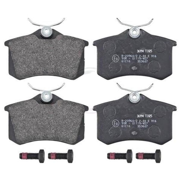 Brake pad set without wear sensor 14.5 mm A.B.S. for e.g. LANCIA DELTA