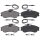 Brake pad set with wear sensor 19 mm A.B.S. for PEUGEOT PARTNER and others