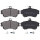 Brake pad set with wear warning 17.3 mm A.B.S. for VOLVO S40 and others