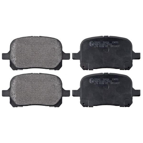Brake pad set without audible wear warning 17 mm A.B.S. for TOYOTA and others