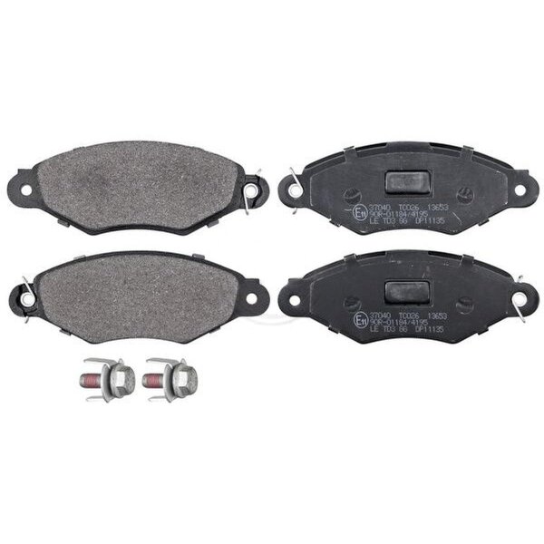 Brake pad set without wear sensor 18 mm A.B.S. for e.g. RENAULT KANGOO