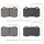 Brake pad set with integrated wear sensor 17.6 mm A.B.S. for PEUGEOT 406