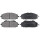 Brake pad set with acoustic wear warning 19 mm A.B.S. for NISSAN PATROL