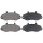 Brake pad set for wear warning indicator 18 mm A.B.S. for e.g. OPEL MOVANO