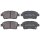 Brake pad set with wear warning 16.5 mm A.B.S. for TOYOTA YARIS and others