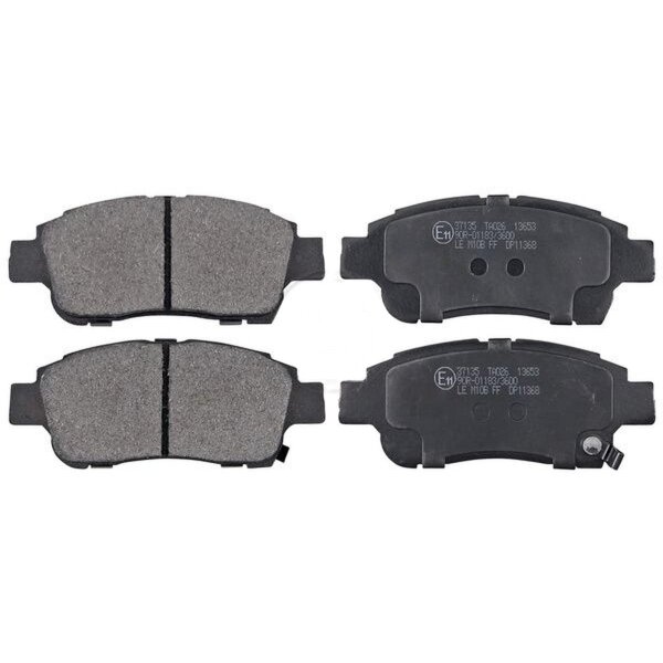 Brake pad set with acoustic wear warning 16.5 mm A.B.S. for TOYOTA YARIS