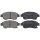 Brake pad set with acoustic wear warning 16.5 mm A.B.S. for TOYOTA YARIS
