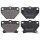 Brake pad set with wear warning 14 mm A.B.S. for TOYOTA YARIS and others