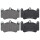 Brake pad set for wear warning indicator 17 mm A.B.S. for PORSCHE 911 and others