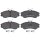 Brake pad set for wear warning indicator 19 mm A.B.S. for PEUGEOT PARTNER